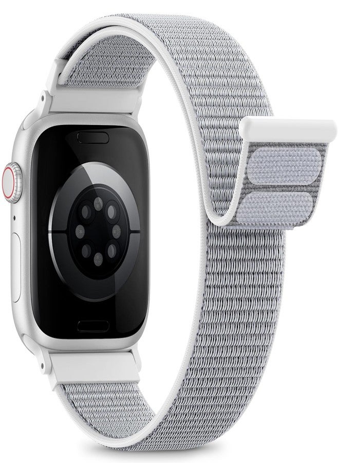 سوار رياضي من النايلون متوافق مع أساور ساعة Apple Watch 38 مم 40 مم 41 مم 42 مم للنساء والرجال، أحزمة معصم iWatch لسلسلة 11 10 9 8 7، قابل للتهوية، سوار ناعم مثالي للأنشطة الخارجية - Image 1