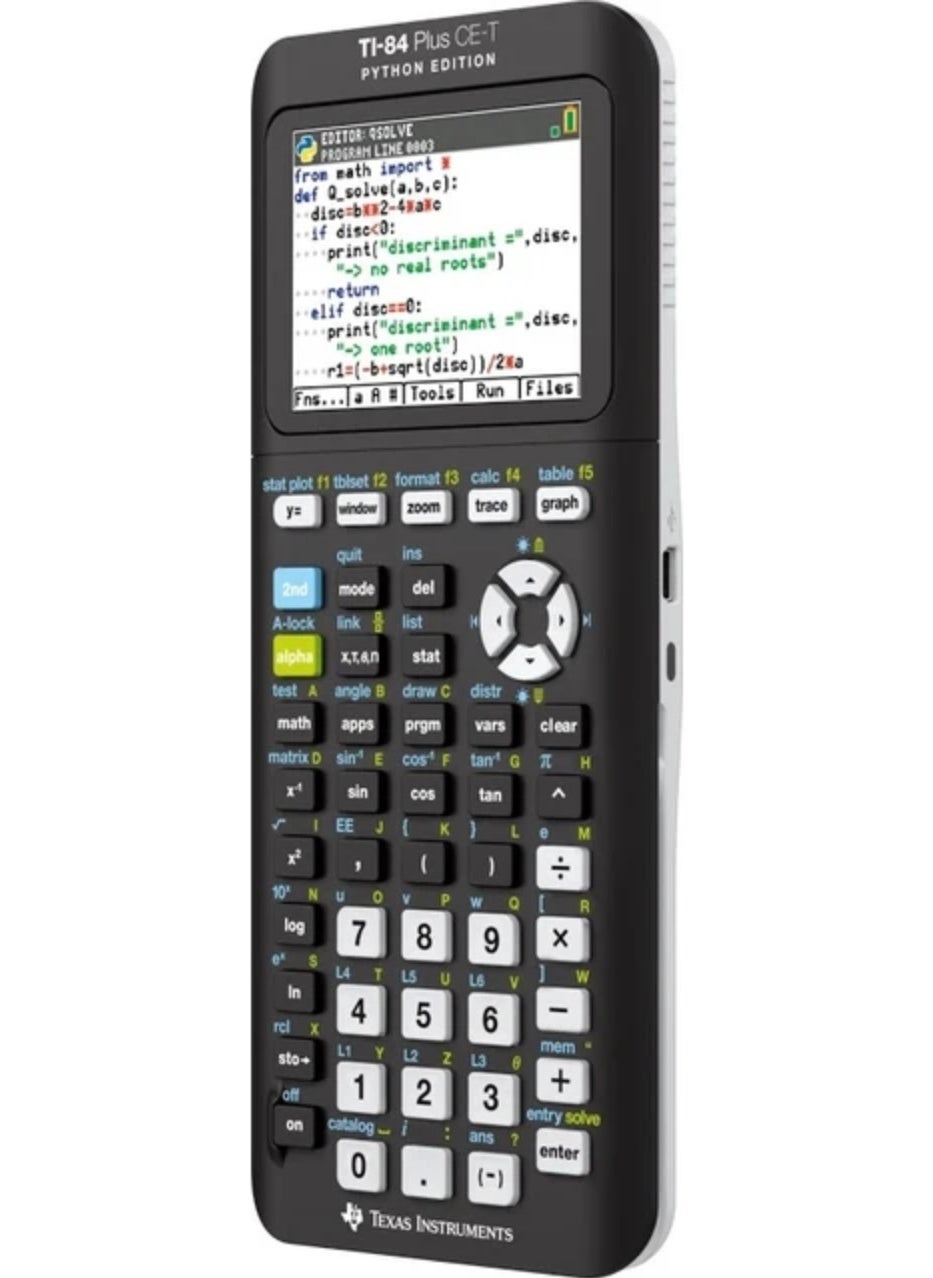TEXAS INSTRUMENTS - TI-84 PLUS CE-T Python Edition Graphing Scientific Calculator - Image 1