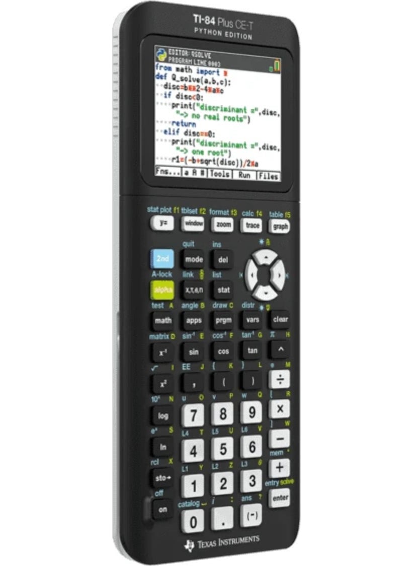 TEXAS INSTRUMENTS - TI-84 PLUS CE-T Python Edition Graphing Scientific Calculator - Image 1