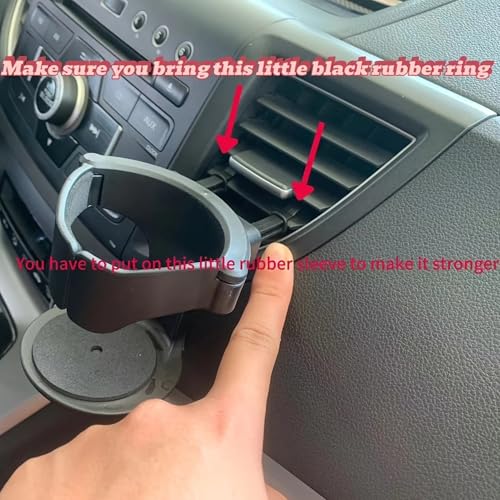 DETACHI Car Cup Holder, 1Pcs Multi Functional Ventilation Car Cup Holder, Coffee Mug Drinks Bottles Phone/Tablet Mount Stand, 360 Degree Rotating Dual Cup Adjustable Stand Water Bottle Cups Holder - Image 5