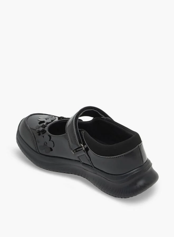 Dash BLACK Girls Hook & Loop Mary Jane School Shoes for Women | Best Price UAE