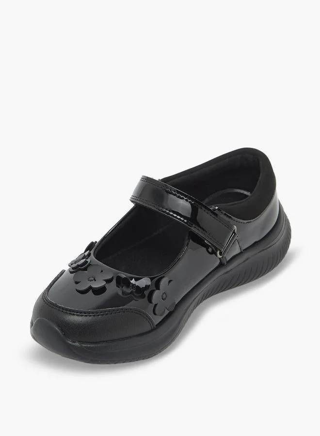 Dash BLACK Girls Hook & Loop Mary Jane School Shoes for Women | Best Price UAE