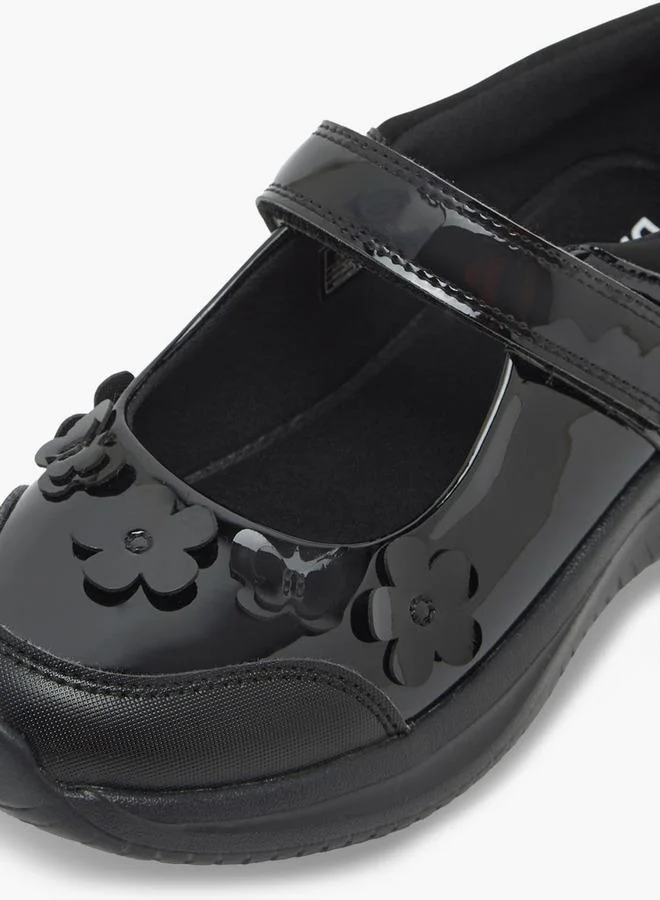 Dash BLACK Girls Hook & Loop Mary Jane School Shoes for Women | Best Price UAE