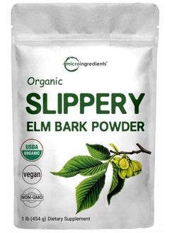Micro Ingredients Organic Slippery Elm Bark Powder, 1 LB  - Image 1