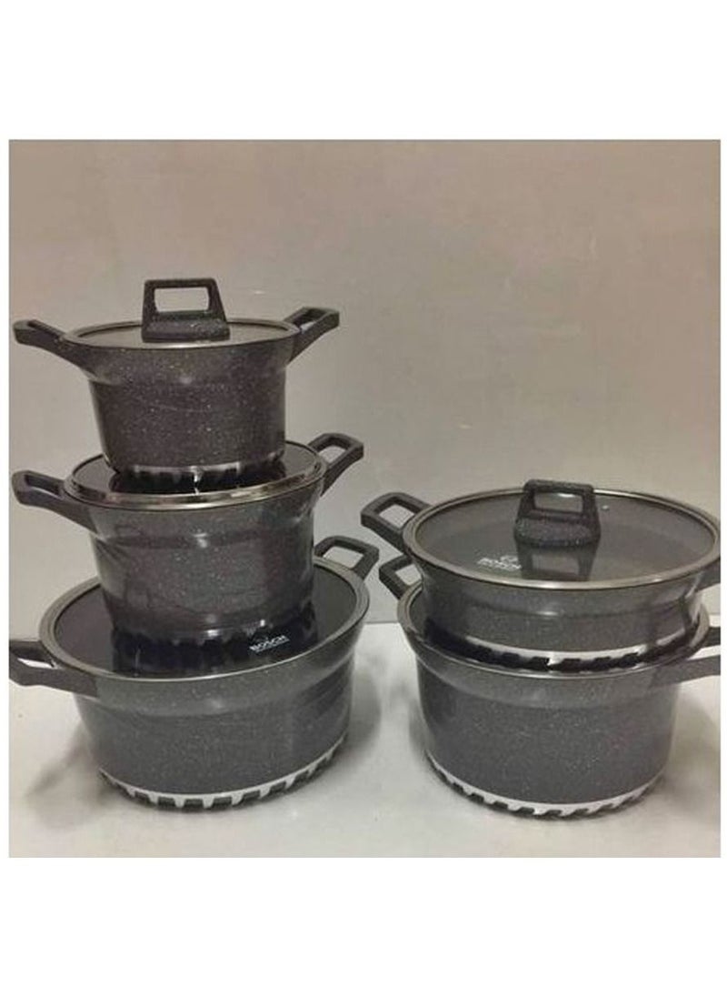 Dessini Regina - 17-Piece Granite Cookware Set Grey 20, 24, 28, 32cm - Image 1