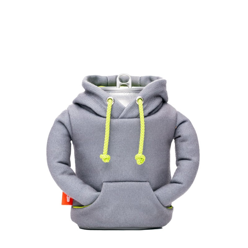 PUFFIN Puffin - The Hoodie Sweatshirt - Insulated 12 oz Can Cooler I Beer Bottle & Soda Can Insulator  Keep Drinks and Beverages Cold - Pewter/Keylime Pie - Image 2