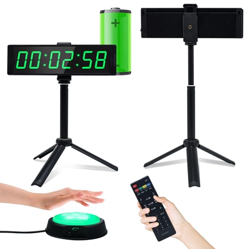 YZ Gym Timer Clock for Home Gym Fitness Timer with Stopwatch Large Digital Stopwatch Countdown Clock 1224H Digital Wall Clock with Stand - Image 1