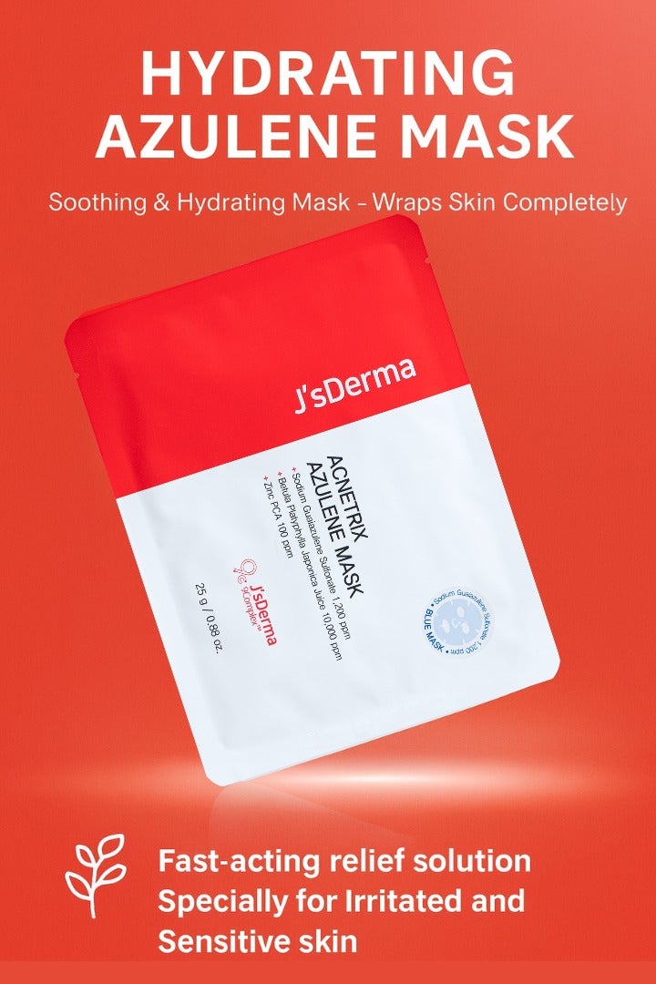 J'sDerma Moisturizing, Hydrating, and Anti-Aging Korean Facial Sheet Mask Acnetrix Azulene Mask 25g - Image 5
