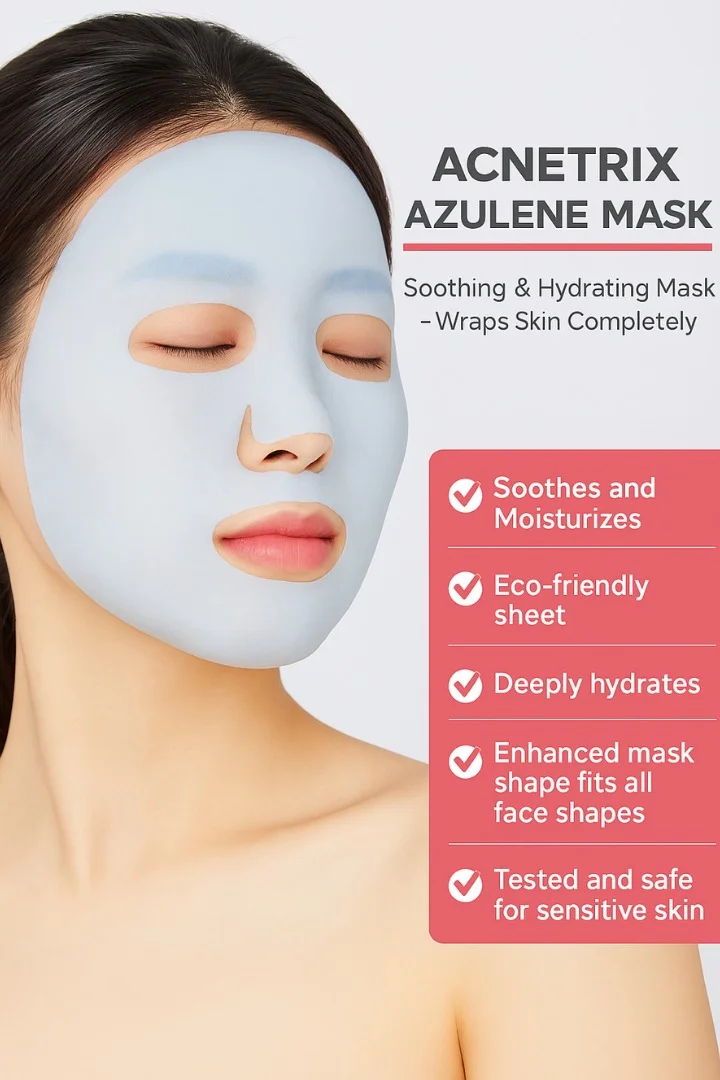 J'sDerma Moisturizing, Hydrating, and Anti-Aging Korean Facial Sheet Mask Acnetrix Azulene Mask 25g
