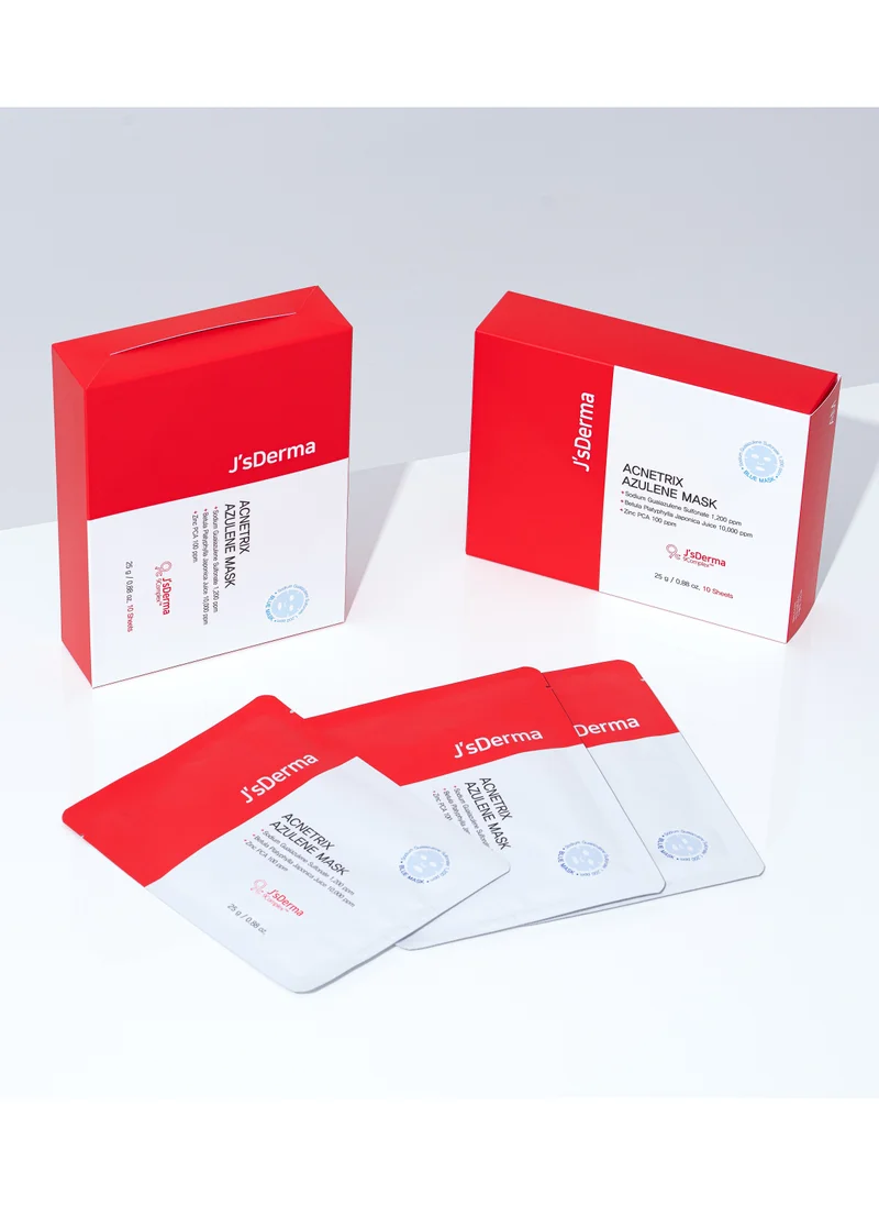 چسديرما قناع ورقي للوجه كوري مرطب ومرطب ومضاد للشيخوخة قناع Acnetrix Azulene 25 جم