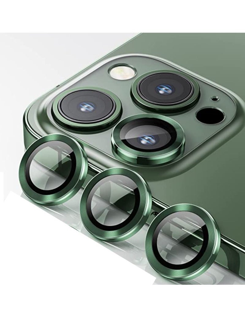 DIGI CORE iPhone 13 Pro Camera Lens Protector Compatible With Apple iPhone Keep Original Camera HD Glass iPhone 13 Pro Max Camera Lens Protector Green - Image 1
