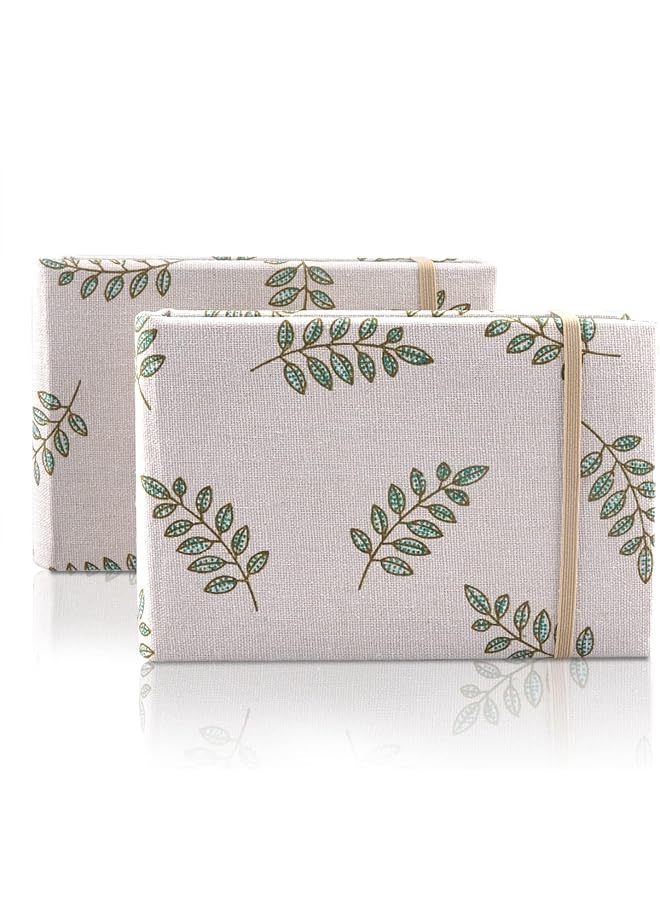 The Bros Photo Albums, 100 Pockets Small DIY Scrapbook Album, Simple Design Photo Book Linen Cover, Portable Picture Albums for Family Photos and Wedding Photos Storage - Image 1