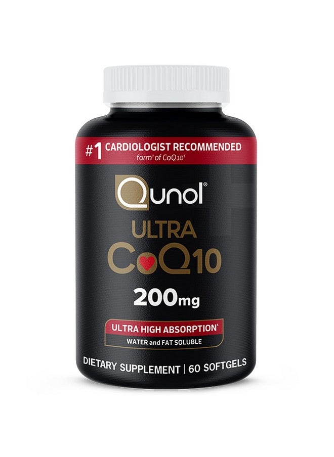 Qunol Coq10 200Mg Softgels Ultra Coq10 Ultra High Absorption Coenzyme Q10 Supplements Antioxidant Supplement For Vascular And Heart Health  Energy Production 2 Month Supply 60 Count  - Image 2