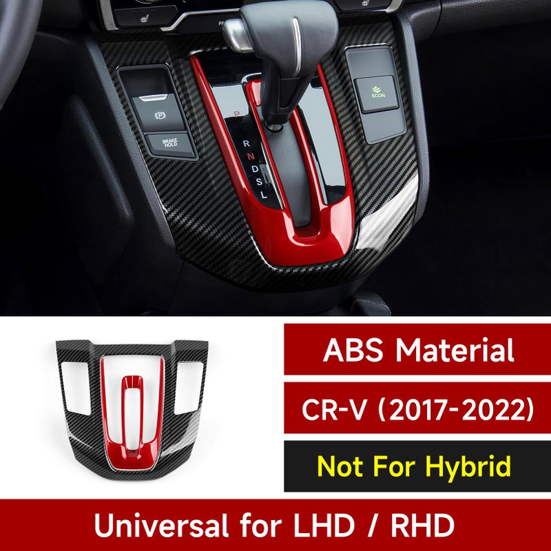 BRMYL Gas 2PCS Gear Shift Panel Decals for Honda CRV 2017 2018 2019 2020 2021 2022 Accessories CR-V ABS Carbon Fiber Stickers - Image 2