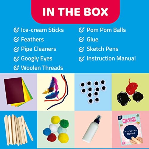 Webby DIY Finger Puppets Art and Craft Activity Kit | Hobby Kit | Decoration | School Projects | Craft Supply | Make 10 Cute Finger Puppet | Return Gift for Kids - Image 5
