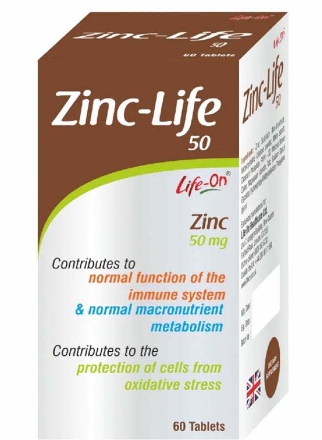 Life-On لايف أون زنك - 50 ملغ 60 قرص - Image 1