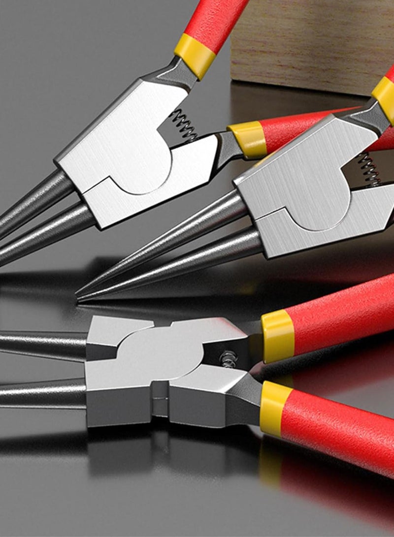 GGOOT 4Pcs Snapping Rings Pliers Double Purpose Circlip Pliers Snapping Rings Fixed Hardware Repair Manual Tool Internal External - Image 4