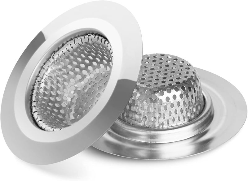 Ohtomber 2PCS Bathtub Drain Strainer - 2.79 inch Bathtub Floor Shower Hair Drain Catcher Cover, Stainless Steel Bathroom Sink Strainer Filter Basket for Bathroom Sink, Wash Basin - Image 1