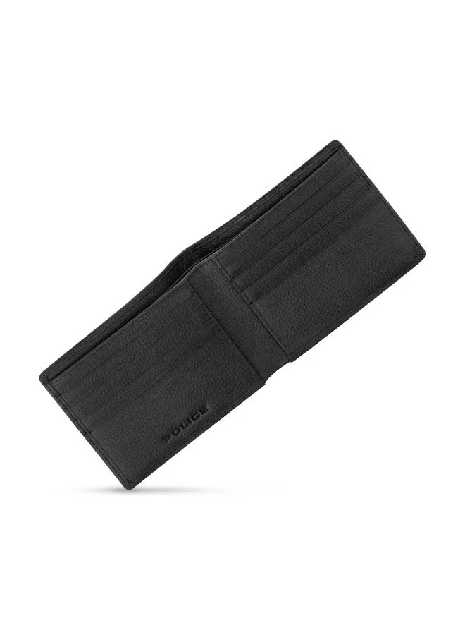 POLICE Berryblack Berryblack Grey and Black Leather Bi-Fold Wallet for Men for Men | Best Price UAE