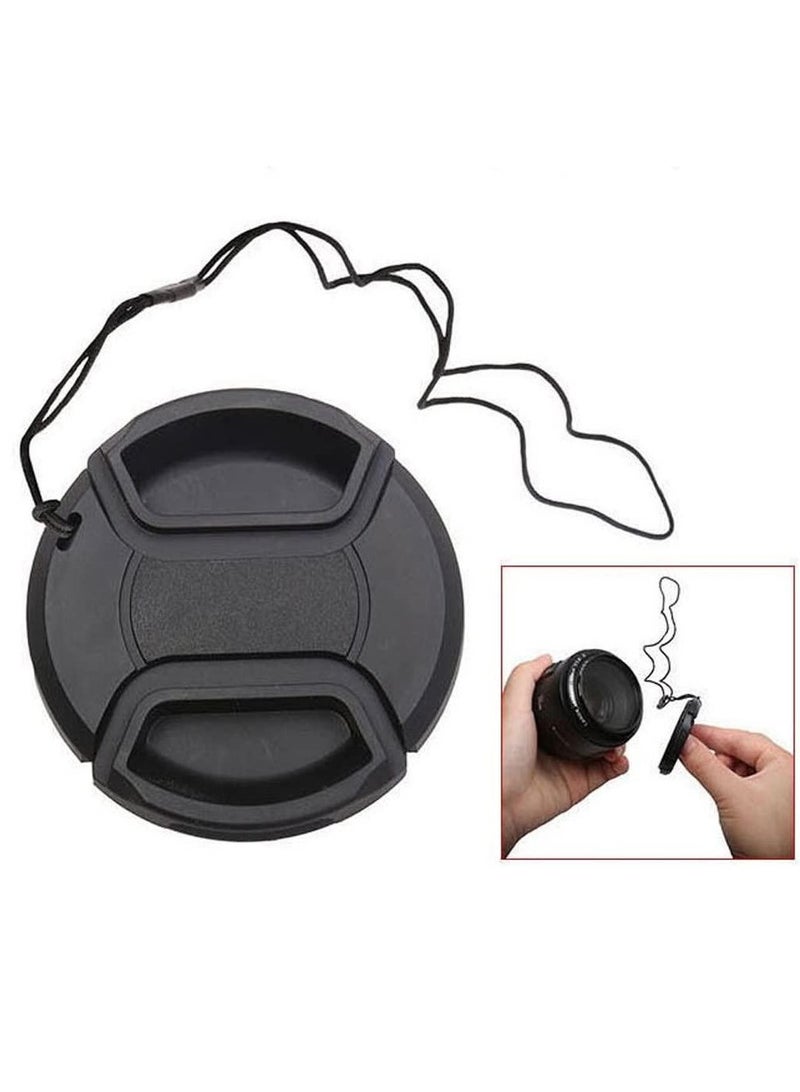 Coopic 2 x 46mm Lens Cap Front Cover Protector Snap On Center Pinch for Camera Canon Nikon Sony DSLR - Image 2