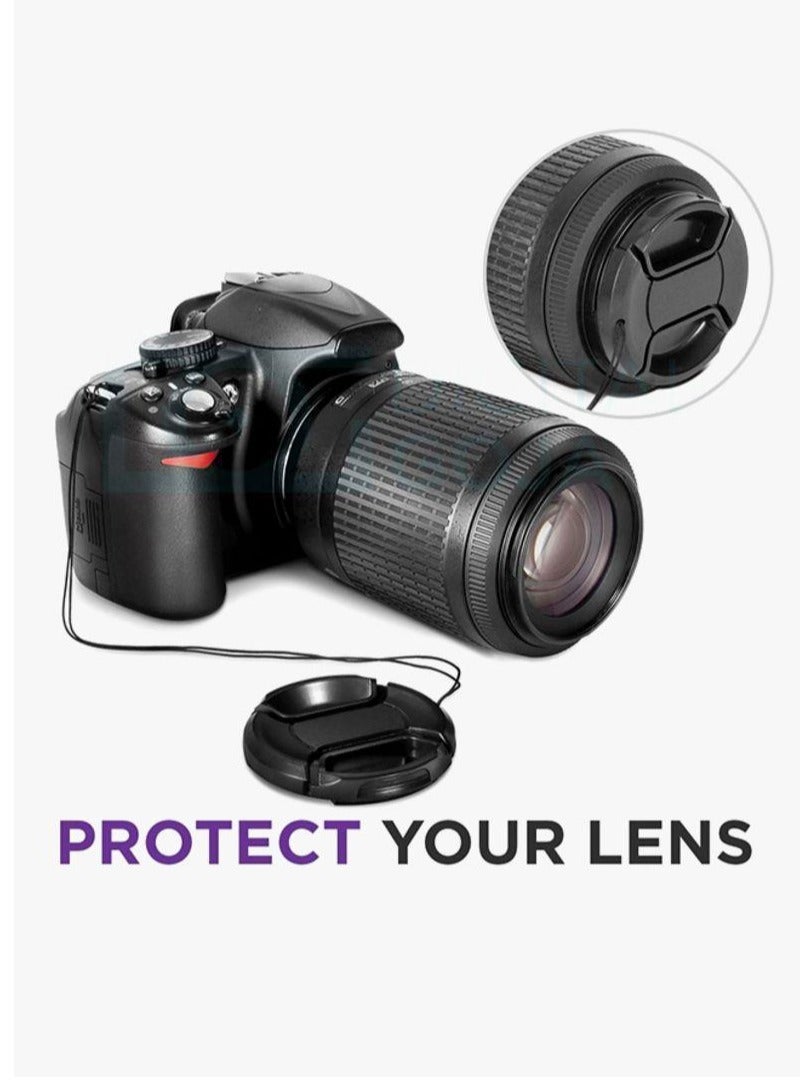 Coopic 2 x 46mm Lens Cap Front Cover Protector Snap On Center Pinch for Camera Canon Nikon Sony DSLR - Image 3