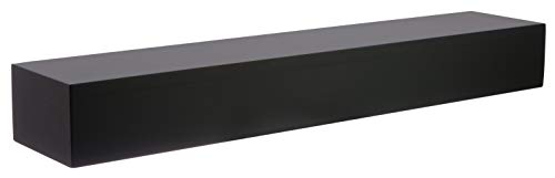 Kiera Grace Pinot Wine & Glass Floating Shelves, Wall Mounted Holder Racks Hold 6 Glass for Home, Room, Office, 24", Black - Image 3