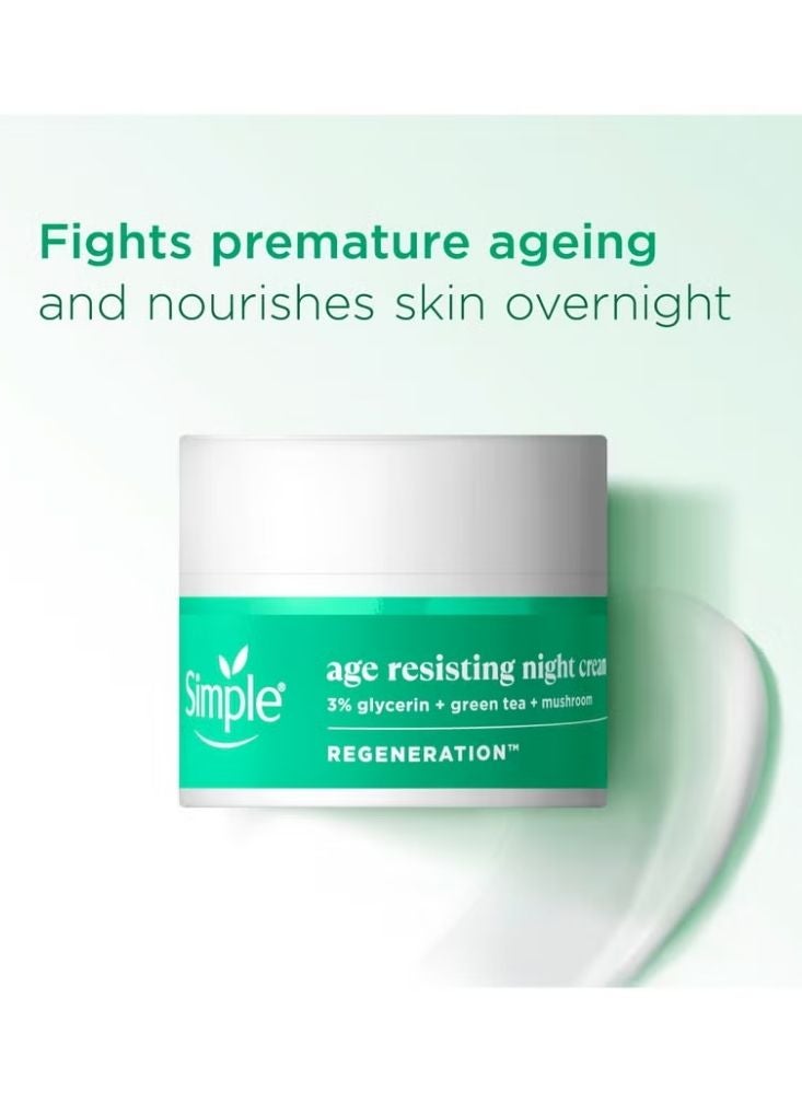 Simple Age Resisting Night Cream 50ml – Regeneration Moisturizer for Smooth Youthful Skin - Image 2