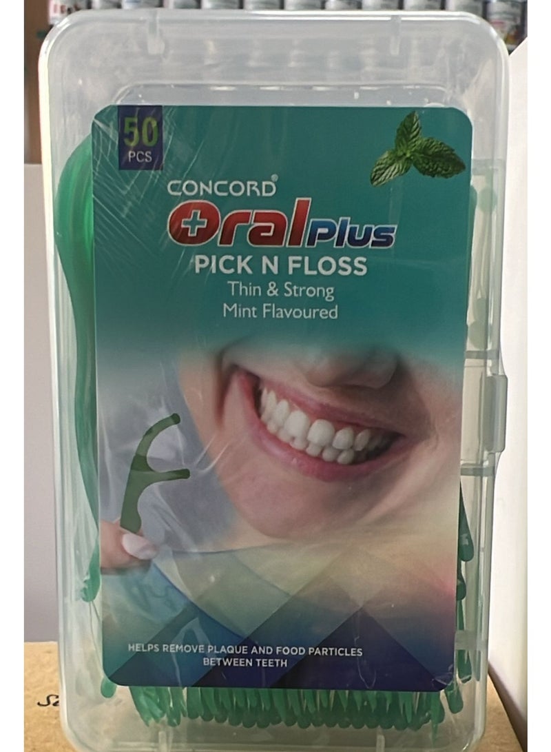 CONCORD ORAL PLUS PICK N FLOSS 50PCS