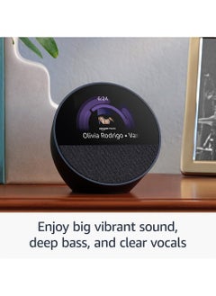 REBENUO Echo Spot is a smart device with a vibrant Sonido and Alexa with a beautiful screen (white), new release 2024.  - Image 5