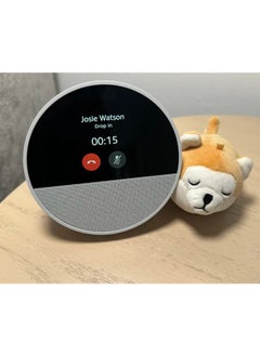 REBENUO Echo Spot is a smart device with a vibrant Sonido and Alexa with a beautiful screen (white), new release 2024.  - Image 4