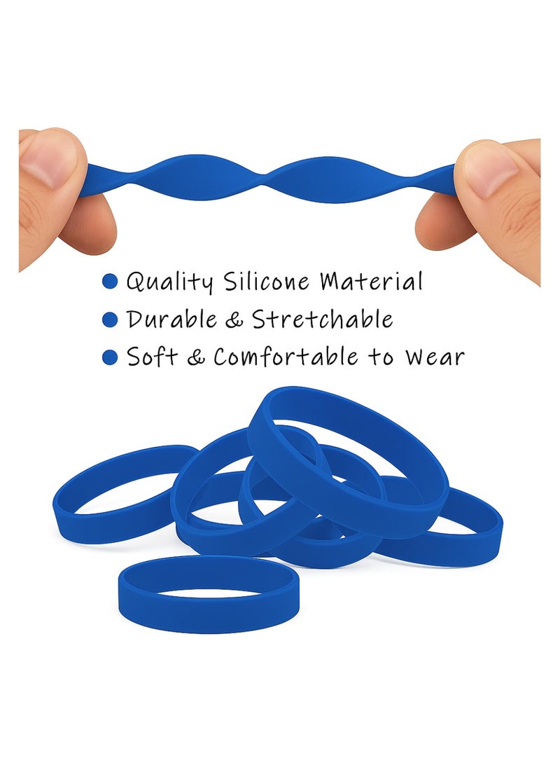 PRINTSHOP4ME Colorful Rubber Bracelets For Parties,Events,Fundraisers-Ideal For Sports,Birthday Parties,Team Building,Awareness Campaigns And Party Favors - Image 2