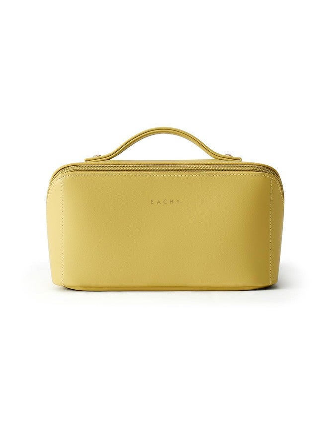 EACHY Travel Makeup Bag,Large Capacity Cosmetic Bags for Women,Portable Pouch Open Flat Toiletry Bag Make up Organizer with Divider and Handle - Image 5