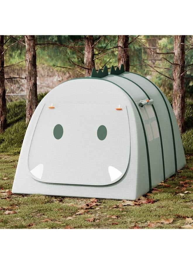 Dinosaur Kids Playhouse Kids Tent Kids Play Tent Toddler Indoor Outdoor Play House Washable Foldable Play Tent with Windows Indoors Outdoors Reading Corner Activity Center For Girls Boys  - Image 1