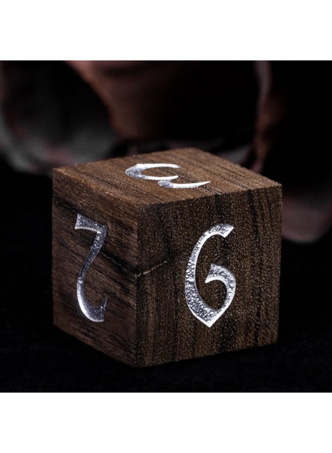 HDdais 7Pcs Wooden Polyhedral Dice Set, D&D Wood Dnd Dice Set With Metal Box For Dungeons And Dragons Role Playing Mtg Tabletop Games (Bubinga Wood) - Image 5