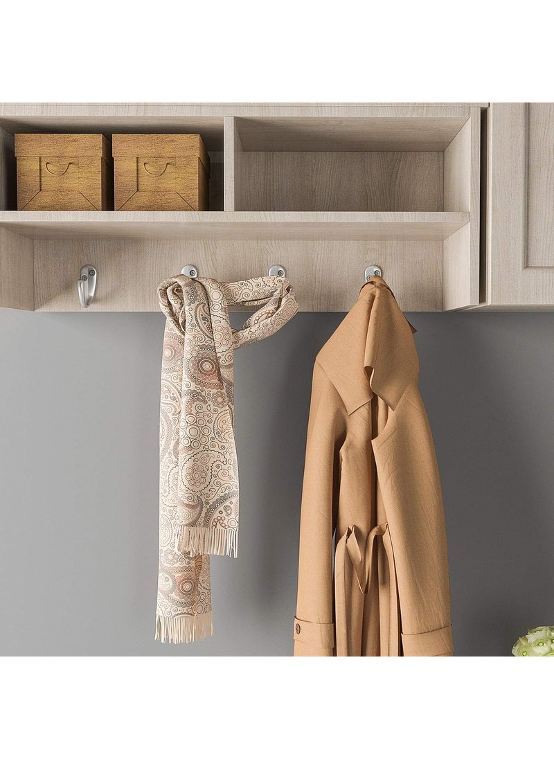 ROLLYWARE ROLLYWARE Stainless Steel Unbreakable J Type Hook Bathroom Hooks Cloth Hanger Wall Hook Door Robe Hooks for Hanging KeysClothes Silver Wall Hook with Screw and Plug Pack of 10 Silver Hook  - Image 4