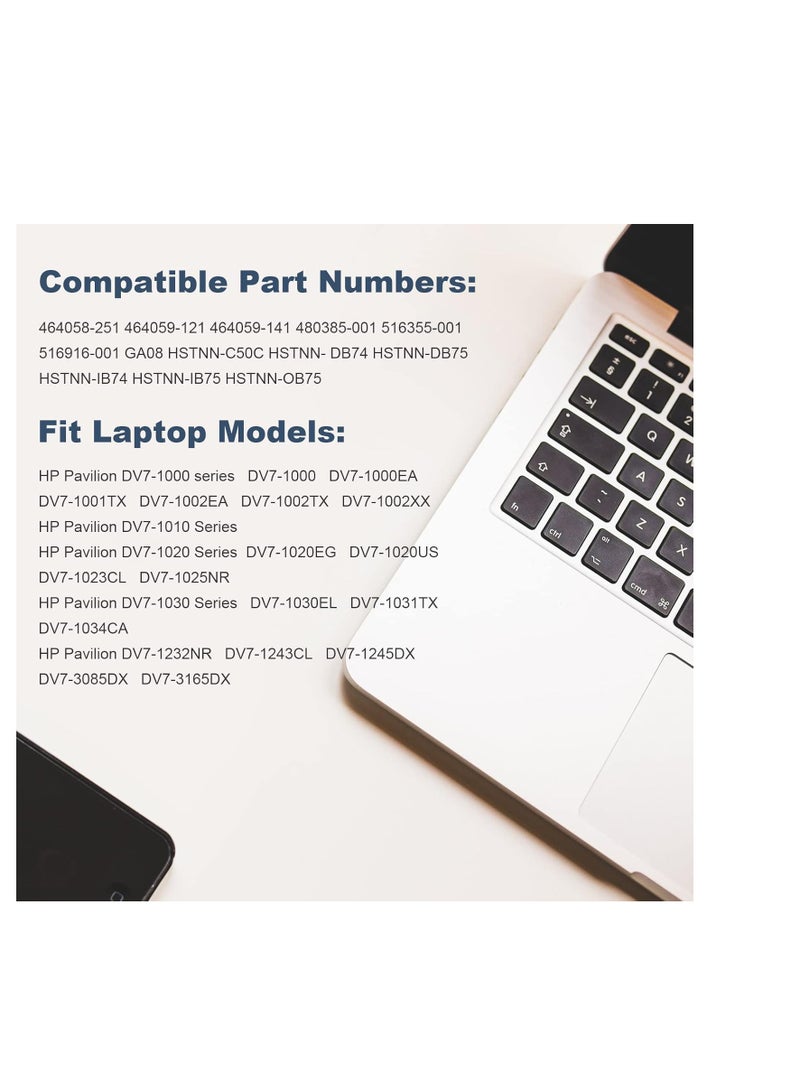 Terabyte Replacement Laptop Battery For Hp Pavilion Dv7 Series Black - Image 3