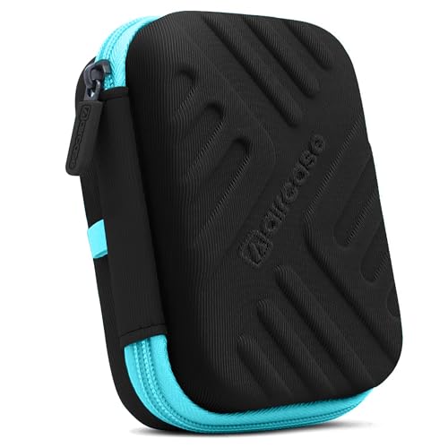 AirCase 2.5 Inch External Hard Drive Case with Shockproof EVA Hardshell & Soft Lining | Travel Organizer Pouch with Mesh Pocket, Zipper Closure for HDD/SSD, Earphones, Charger & Gadgets(Black) - Image 1