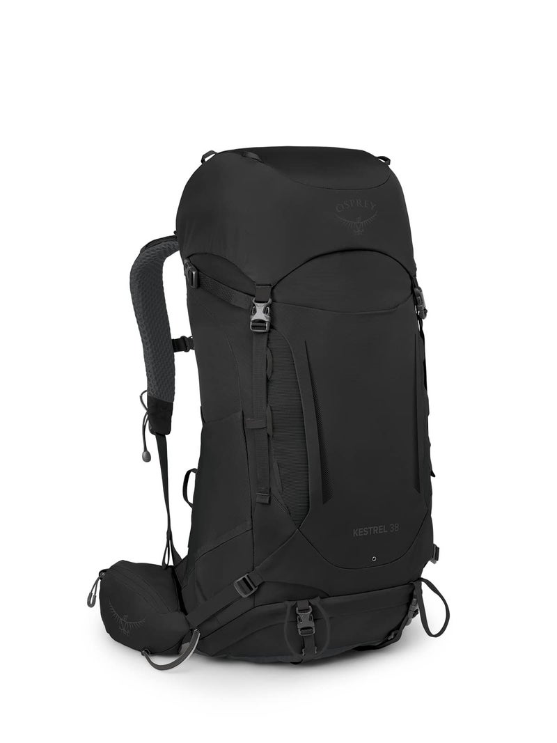 Osprey Kestrel 38L Men's Backpacking Backpack, Black, L/XL - Image 1