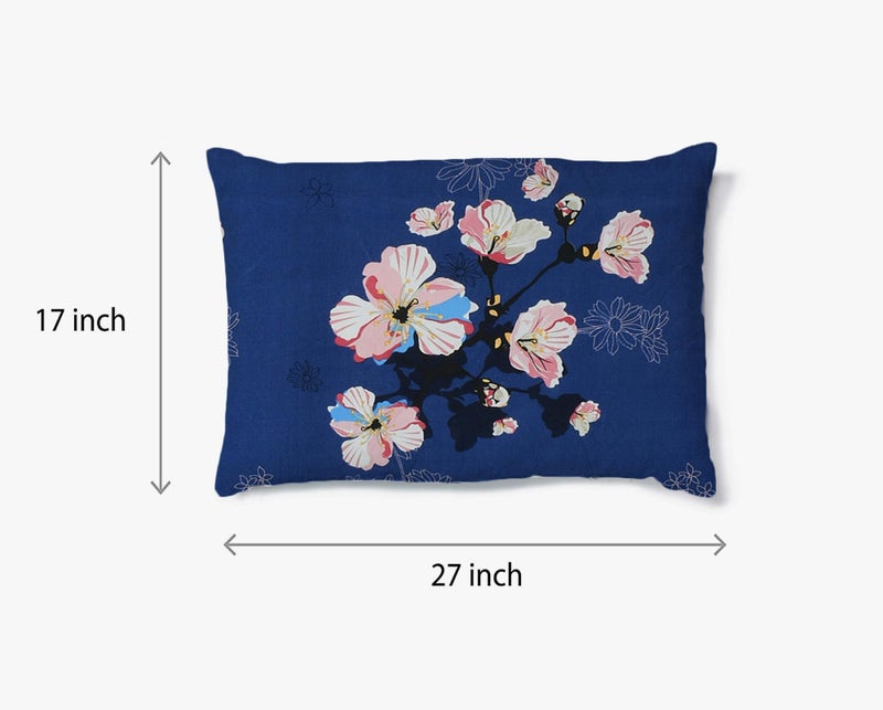 Filymore Flat Single Bed Sheet Floral Bedcover with 1 Pillow Cover - 240 TC Soft Microfiber Single bedsheet for Single Size Bed, Bedspread is of Blue Color (90x60 Inches) - Image 4