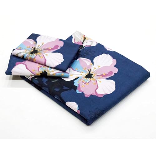 Filymore Flat Single Bed Sheet Floral Bedcover with 1 Pillow Cover - 240 TC Soft Microfiber Single bedsheet for Single Size Bed, Bedspread is of Blue Color (90x60 Inches) - Image 3