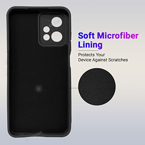 LIRAMARK Silicone Soft Back Cover Case for Vivo T1 5G / Vivo Y75 5G / iQOO Z6 5G / Vivo Y55 5G (Black) - Image 3