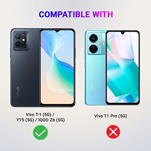 LIRAMARK Silicone Soft Back Cover Case for Vivo T1 5G / Vivo Y75 5G / iQOO Z6 5G / Vivo Y55 5G (Black) - Image 2
