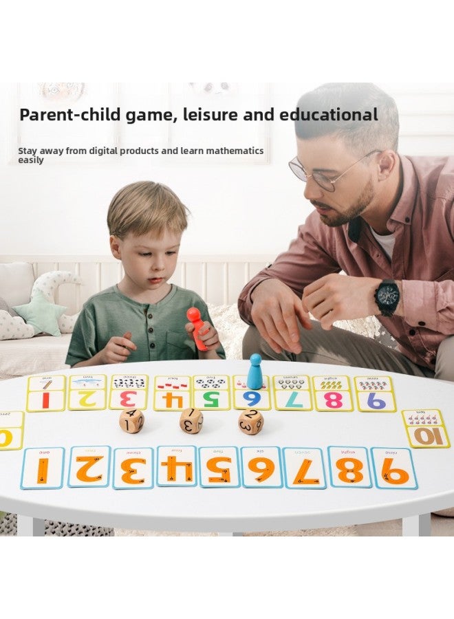 Children's Five-in-One Early Education Sensory Intelligence Games Calculation Thinking Training Parent-child Cultivation Kindergarten-Color:Five-in-one Number Sense Computing Game-Specifications:20.5*18.5*3cm  - Image 3