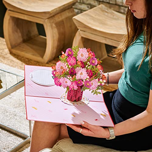 Paper Love HugePop Mother's Day Pop Up Card, 3D Love You Flower Bouquet, With Detachable Paper Flower Bouquet, Gift for Mothers Day, Birthday, Graduation, Get Well, Thank You, All Occasion - Jumbo 10" x 14" Cover - Image 3