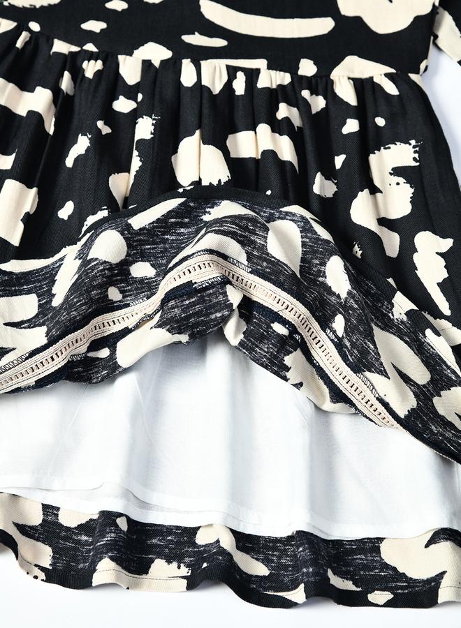 BELLA MODA Printed Fit-and-Flare Dress - Image 4