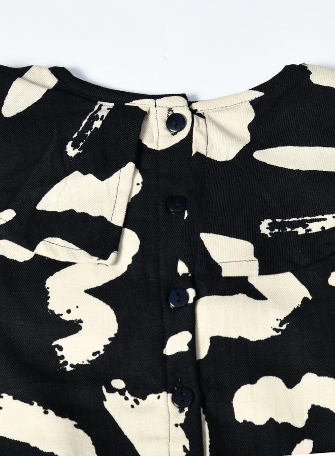 BELLA MODA Printed Fit-and-Flare Dress - Image 5