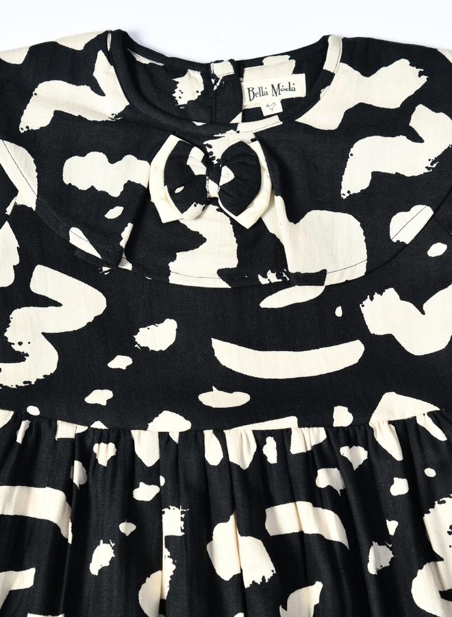 BELLA MODA Printed Fit-and-Flare Dress - Image 3