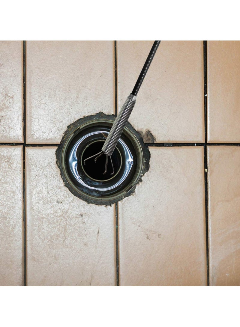 Baluue Flexible Grabber Tool Drain Cleaning Tool Extendable Grabber Claw Pick Up Tool Spring Grabber Tool for Litter Pick Home Sink Drains Toilet - Image 4