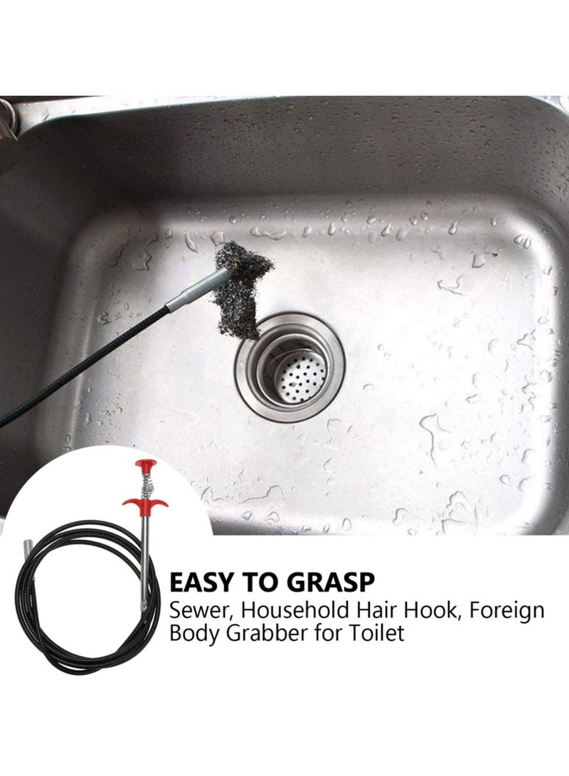 Baluue Flexible Grabber Tool Drain Cleaning Tool Extendable Grabber Claw Pick Up Tool Spring Grabber Tool for Litter Pick Home Sink Drains Toilet - Image 5