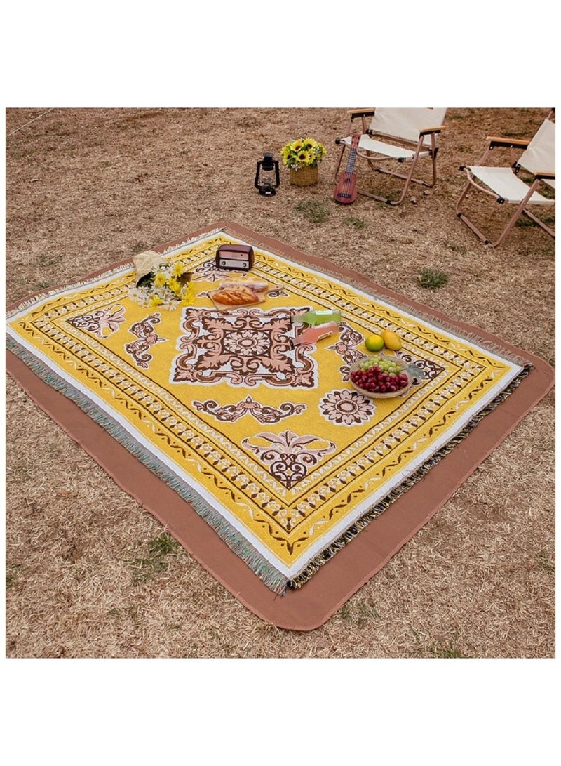 KinCarpet Yellow Multipurpose Outdoor Camping Blanket and Dining Cloth - Image 1